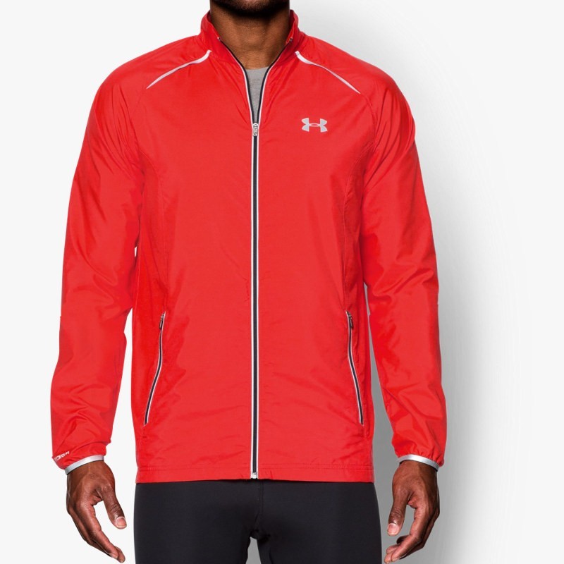 Under Armour Launch Storm Run Jacket red | giacca running uomo | Nones Sport