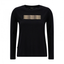 Freddy T-Shirt manica lunga con logo N donna