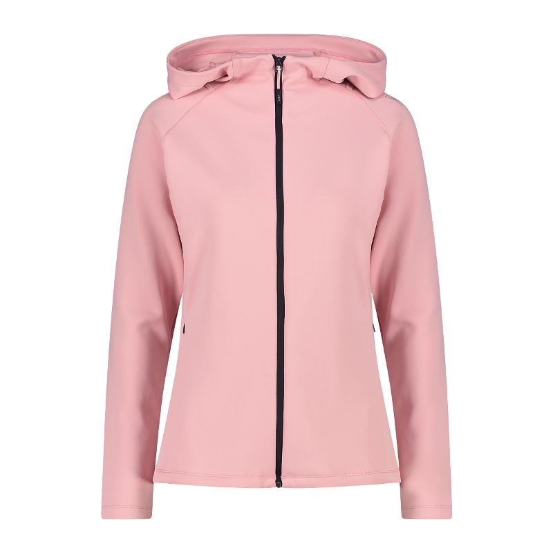 CMP felpa full zip con cappuccio in 4-way stretch da donna - col. B504