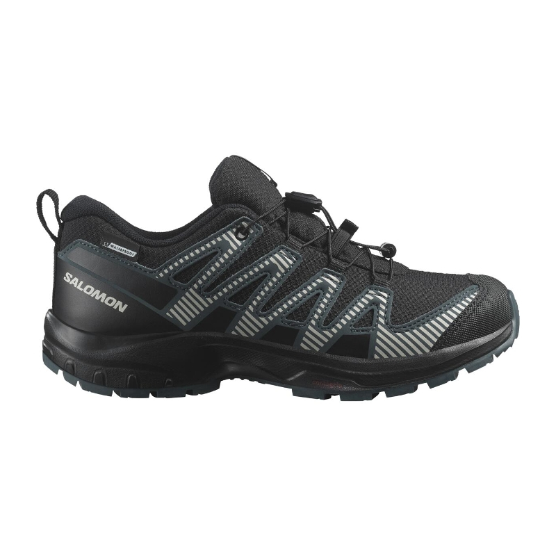 Salomon XA Pro V8 Waterproof da bambino - col. black / phantom / dark slate