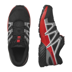 Salomon Speedcross J da bambino - col. black / quiet shade / high risk red