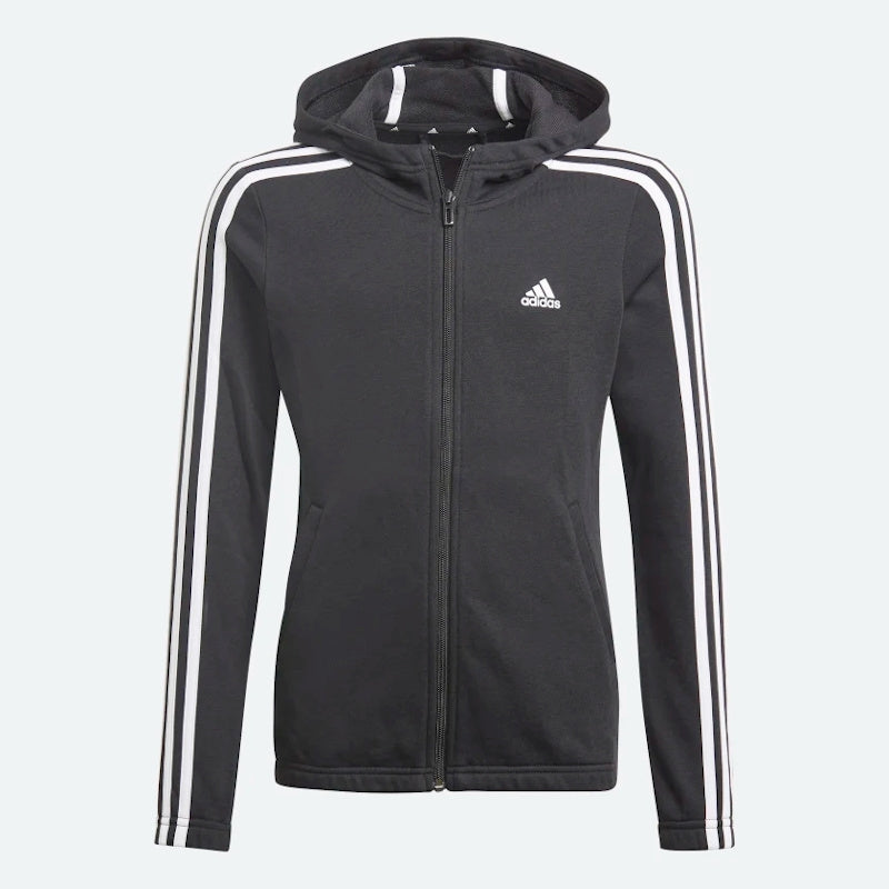 Sweat Hood Essent 3-Stripes black girl