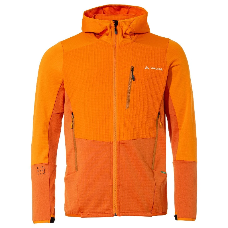 Monviso grid fleece jacket - kurkuma