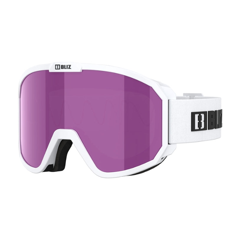 Rave - matte white with black logo, brown pink