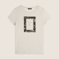 T-shirt con stampa e borchie - col. ZAN116