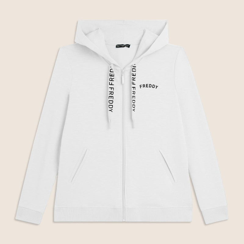 Felpa con Cappuccio e Coulisse - col. W