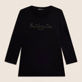 T-shirt con Maniche a 3/4 - col. N