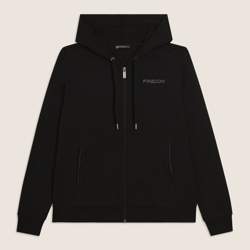 Felpa con Cappuccio e Zip - col. N